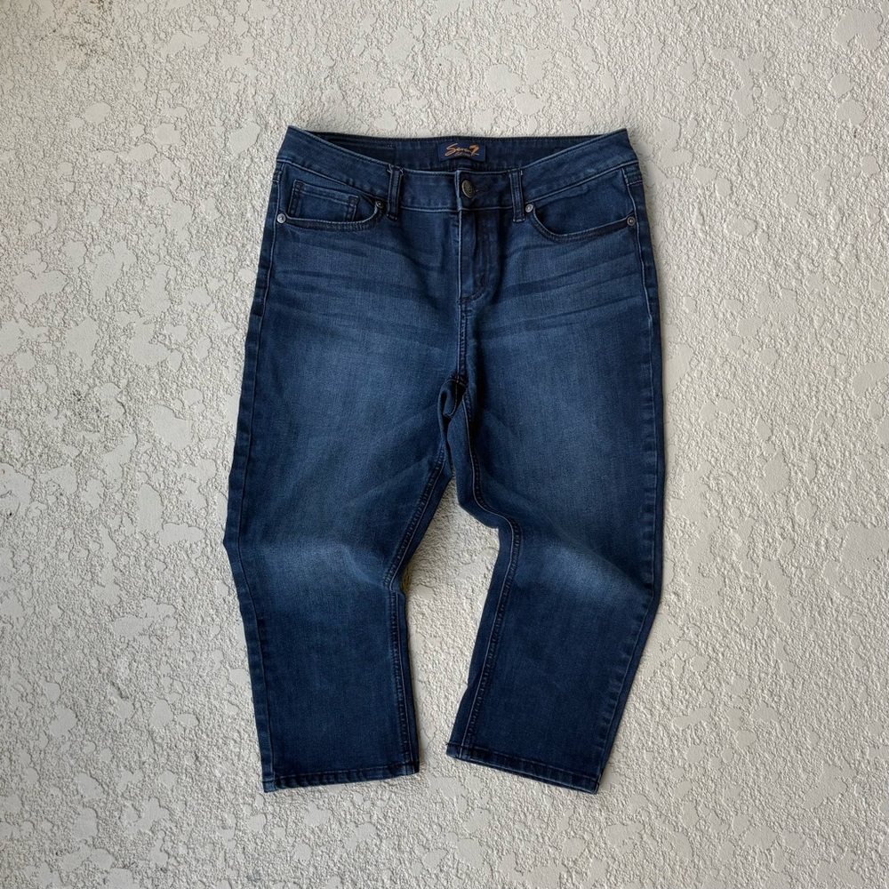 Seven 7 jeans dark blue capris